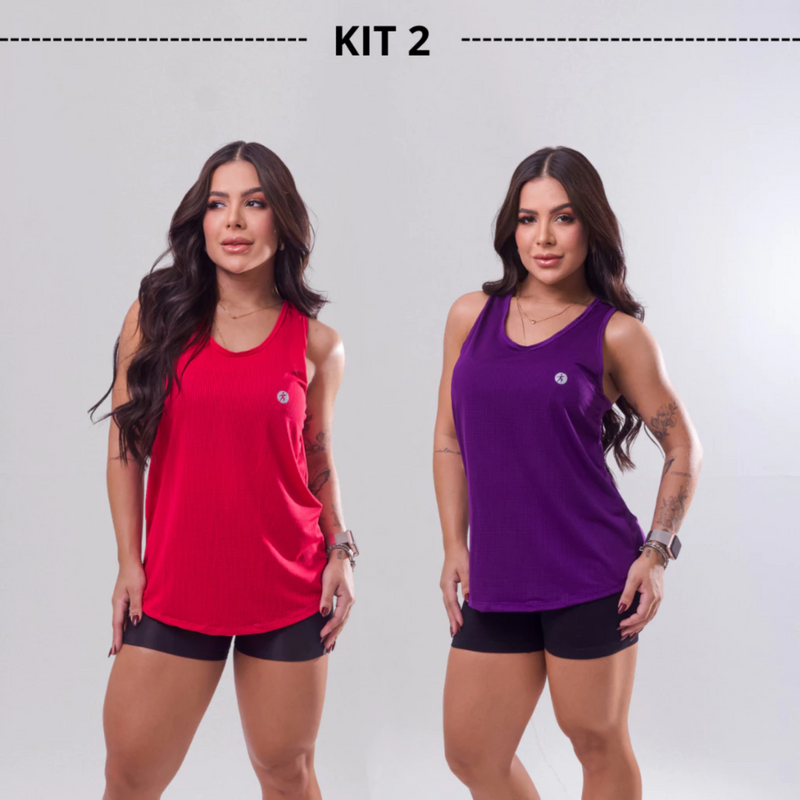 KIT 2 Regata Lisas Dry Costas Nadador Academia Esportivo Fitness Tapa BumBum