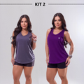 KIT 2 Regata Lisas Dry Costas Nadador Academia Esportivo Fitness Tapa BumBum