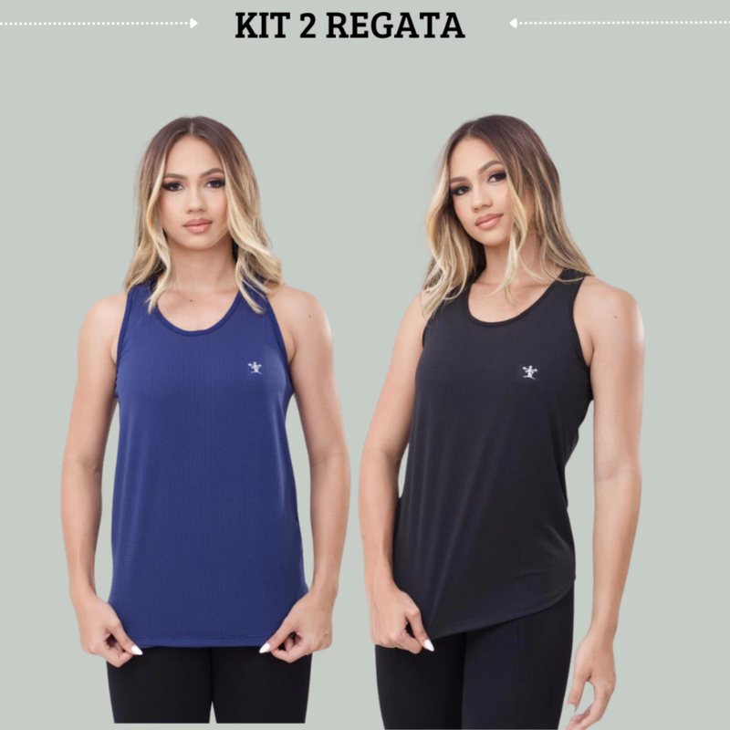 KIT 2 Regata Lisas Dry Costas Nadador Academia Esportivo Fitness Tapa BumBum