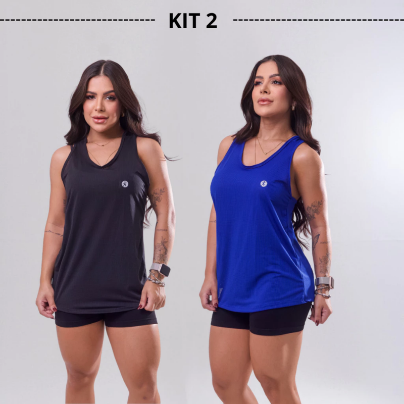 KIT 2 Regata Lisas Dry Costas Nadador Academia Esportivo Fitness Tapa BumBum