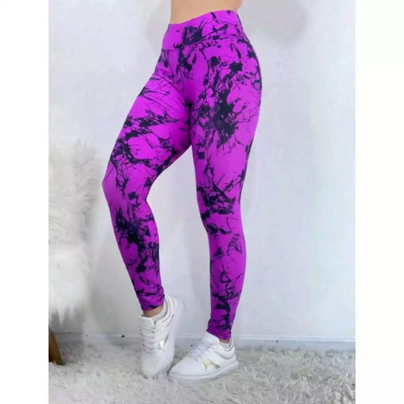 Calça Legging Marmorizada rajada fitness academia