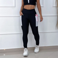 Calça Legging Fitness Com Bolso Feminina Suplex Cintura Alta - Leg Academia