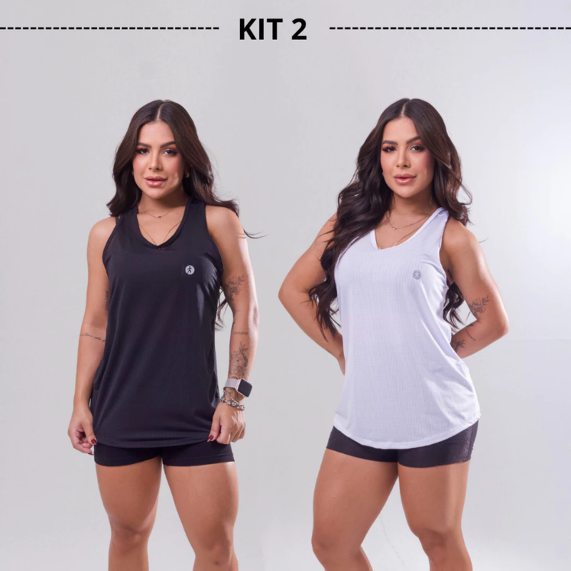 KIT 2 Regata Lisas Dry Costas Nadador Academia Esportivo Fitness Tapa BumBum