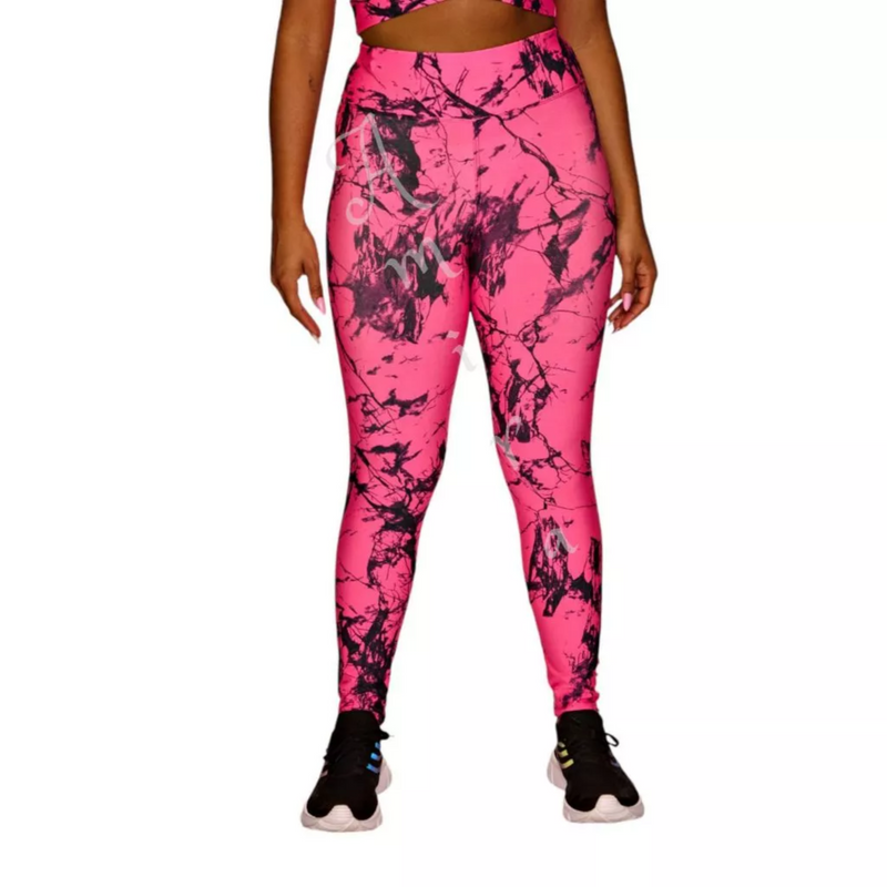 Calça Legging Marmorizada rajada fitness academia