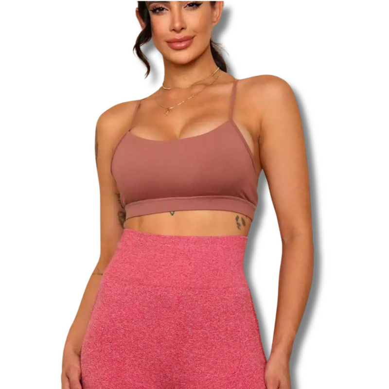 Sutiã esportivo feminino de alta resistência com design respirável em forma de Y