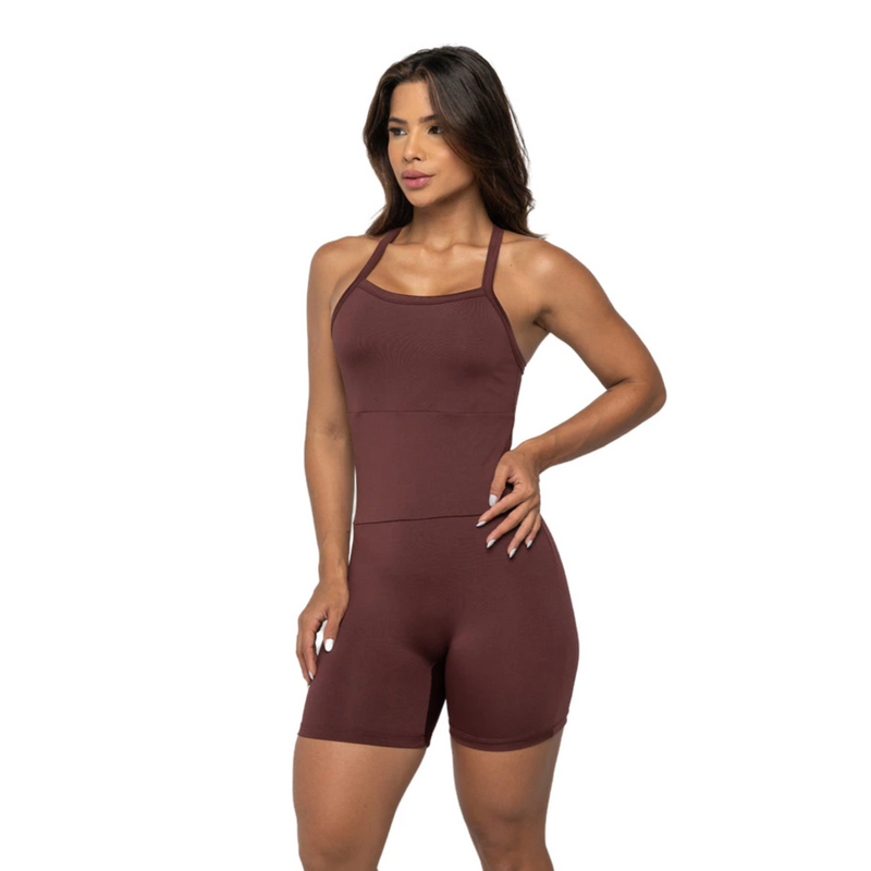 Macaquinho Short Fitness Academia Feminino