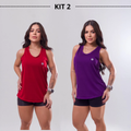 KIT 2 Regata Lisas Dry Costas Nadador Academia Esportivo Fitness Tapa BumBum