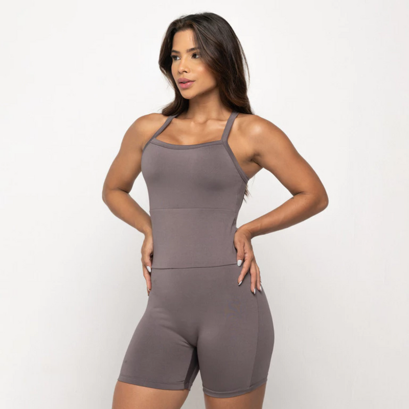 Macaquinho Short Fitness Academia Feminino