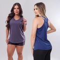 KIT 2 Regata Lisas Dry Costas Nadador Academia Esportivo Fitness Tapa BumBum