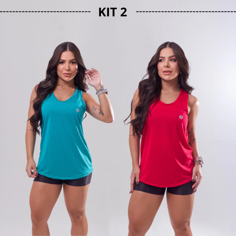 KIT 2 Regata Lisas Dry Costas Nadador Academia Esportivo Fitness Tapa BumBum