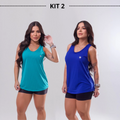 KIT 2 Regata Lisas Dry Costas Nadador Academia Esportivo Fitness Tapa BumBum