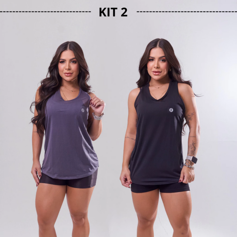 KIT 2 Regata Lisas Dry Costas Nadador Academia Esportivo Fitness Tapa BumBum