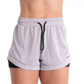 Shorts Feminino Academia Bermuda Dupla pra Corrida e Exercícios com Bolso Interno Cadarço e Legging